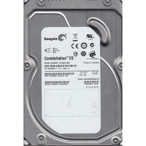 ST3500414SS, 9WJ, KRATSG, PN 9JX242-002, FW 0005, Seagate 500GB SAS 3.5 Hard Drive