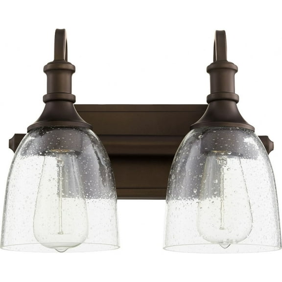 Quorum Lighting Richmond Glass 2-Light Oiled Bronze Wall Sconce