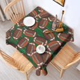 thumbnail image 2 of Football on Field Pattern Square Tablecloth,Waterproof Square Table Cover,Wipeable Spillproof Washable Table Cover for Home Kitchen Party Decor 42"X42"(107x107cm), 2 of 6