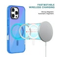 thumbnail image 4 of Magnetic for iPhone 16 Pro Case, [Compatible with Magsafe][Military Grade Drop Protection] Hybrid Silicone Slim Diamond Camera Translucent Rugged Protective Cover for iPhone 16 Pro,Blue, 4 of 5