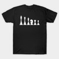 thumbnail image 1 of Chess Pieces Silhouette Strategy Board Game Unisex T-shirt C00713, up to size 5XL, 1 of 4