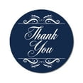 thumbnail image 1 of Darling Souvenir Round 1.6 Inches Swirl Border Thank You Dark Navy Blue Stickers Non Customized Gift-45 Pcs, 1 of 4