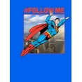thumbnail image 2 of Superman Follow Me! Youth Royal Blue Heather Graphic Tee-Small, 2 of 4