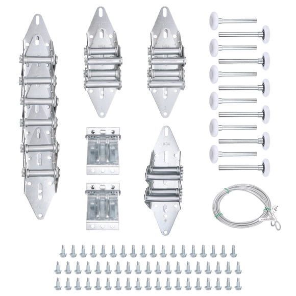 Garage Door Hinge & Roller Tune Up Kit, Garage Door Set 6200ZZ Roller White with Coverfor 8 x 8Ft Door