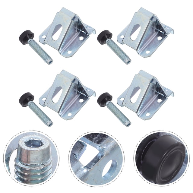 FOMIYES 4Ud Patas Ajustables Para Muebles Soporte Resistente Pies Niveladores Antideslizantes Plata
