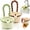 Green + Brown, variant on Hanging Sink Drain Basket for Kitchen, Multifunctional Hanging Sink Strainer Basket with Press-to-Dump Bottom, Adjustable Faucet Sink Drain Basket for Food Scraps, Noodles & Vegetables (Pink)