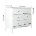 thumbnail image 2 of Aukfa 4 Drawer Dresser for Bedroom, Wooden Chest of Drawers Storage Cabinet,White, 2 of 8