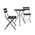 thumbnail image 3 of COSCO Outdoor Living, 3 Piece Bistro Set with 2 Folding Chairs, Black, 3 of 5