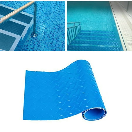 

Hesroicy Pool Stair Mat Easy to Cut Large Particle PVC Swimming Pool Step Mat with Non-Slip Texture for Outdoor
