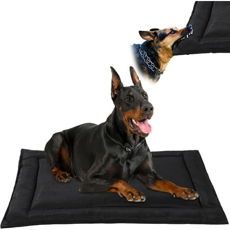 Chew Proof Dog Crate Pad, Indestructible Dog Bed for Aggressive Chewers, Machine Washable Waterproof Crate Mat, Durable Puppy Pads, 22"x35"