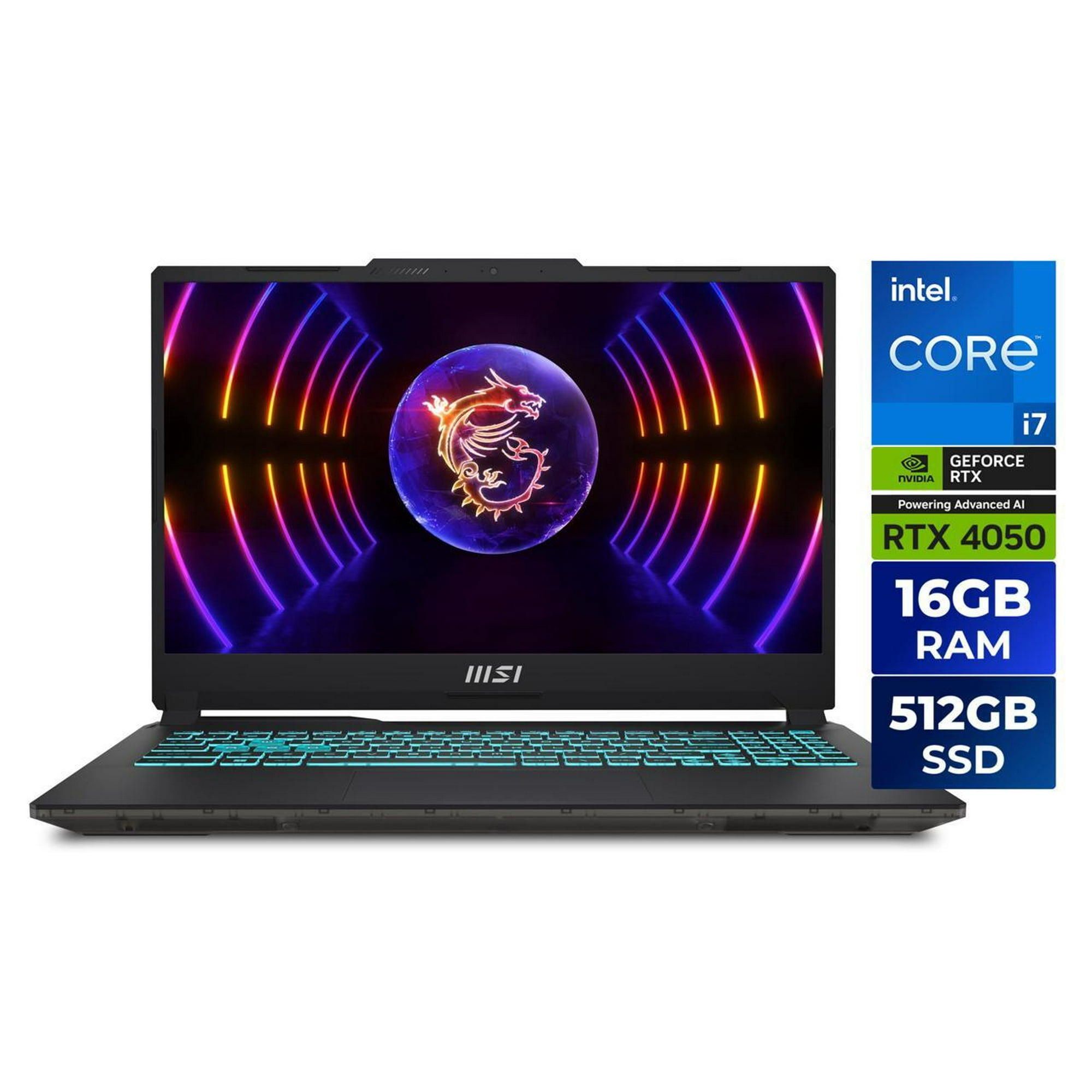 MSI Cyborg 15 15.6" Full HD Gaming Laptop, Intel Core i7 i7-13620H, 16GB RAM, NVIDIA GeForce RTX 4050 6 GB, 512GB SSD, Windows 11 Home, Cyborg 15 A13VE-218US