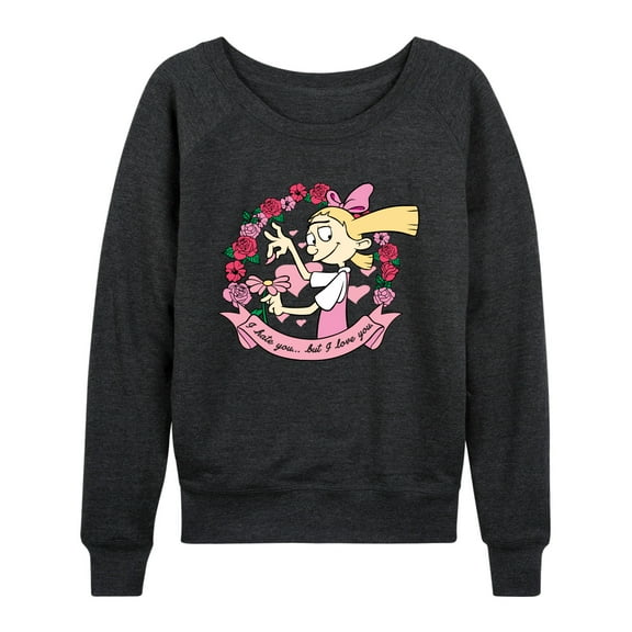 Hey Arnold! - Valentine's I Love You - Women's Lightweight French Terry Long Sleeve Shirt