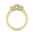 thumbnail image 3 of SuperJeweler 1 Carat Moissanite Three Stone Ring in 14 Karat Yellow Gold for Women, 3 of 6