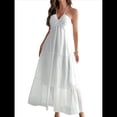 thumbnail image 1 of Vestido de Verano Sin Mangas con Cuello Halter para Mujer, Estilo Bohemio, Informal, con Espalda Descubierta y Fluido M, 1 of 8