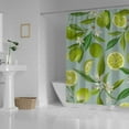 thumbnail image 3 of Coolnut Shower Curtain Set with Hooks Flowers Leaves Limes Lemons Design Polyester Waterproof Bath Curtain for Bathroom Bathtubs Decor 60 x 72 Inches, 3 of 6