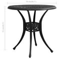 thumbnail image 2 of vidaXL Garden Table Black 30.7"x30.7"x28.3" Cast Aluminum 5583, 2 of 6