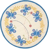 SAFAVIEH Kids Collection SFK390A Handmade Ivory/Blue Rug