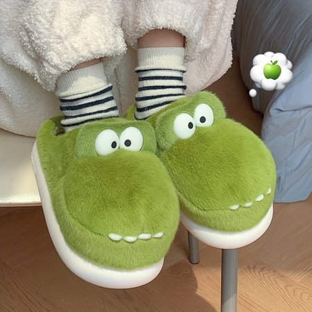 

Snuggle in Style with Cozy Cute Slippers: Slip-On Non-Slip Plush Cartoon Warmth for Winter