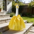 thumbnail image 4 of Lilixerw Spring Summer Goose Outfits Seasonal Cute Porch Goose Clothes with Bow & Hat,All Seasons Holiday Spring Goose Statue Costumes for 23" Cement Statue Garden Patio Outdoor Decor,Yellow, 4 of 6