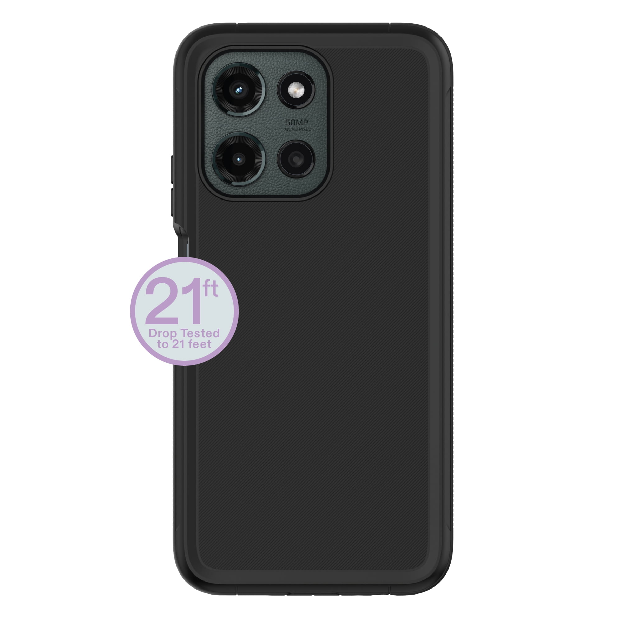 onn Rugged Phone Case for Motorola moto g (2025) - Black