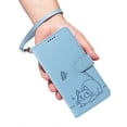 thumbnail image 5 of For Xiaomi Redmi Note 14 4G (164.84mm) Wallet Case with Wrist Strap Cat Pattern Imprint Leather Phon, 5 of 5
