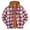 Red, variant on Herrnalise Men's fall and winter thickened cotton plaid printed jacketHooded fake two-piece jacket cotton coatRed
