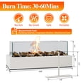 thumbnail image 7 of Table Fireplace for Indoor and Outdoor Use, Table Fire Pit Upgrade Fireplace with 4-Sided Glass, Campfire Cosy Atmosphere, Gift for Christmas, 7 of 7