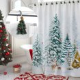 thumbnail image 6 of Sunlit Christmas Tree Decorative Shower Curtain Hooks with Star, Green Shower Curtain Rings, Resin, Xmas Theme Winter Holiday Bathroom Decoration, Set of 12, 6 of 6