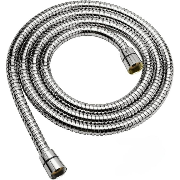 Shower Hose, 79 Inches Extra Long Stainless Steel Handheld Shower Head Hose with Brass Insert and Nut - Durable and Flexible(Brushed Nickel)
