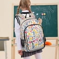 thumbnail image 7 of FORMRS Unisex School Backpack 17" Student Travel Bag with Laptop Compartment, Yellow Wildflower Pattern, 7 of 7