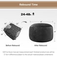 thumbnail image 6 of Bean Bag Chair for Adults - BeanBag Chairs with Soft Cover - Furniture Round Fluffy Couch Sofa for Living Room Lounge Bedroom College Dorm - Gifts for Gaming Reading Relaxing 4 Feet,Carbon Black, 6 of 14