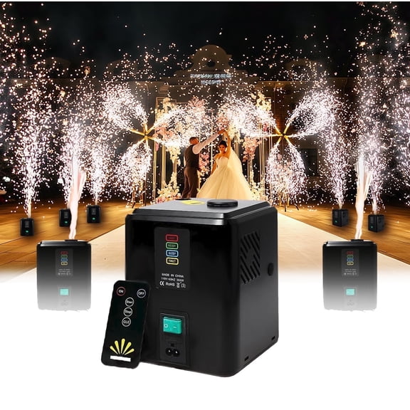 Mini Cold Spark Machine 4 Consumables included LCD Display System Remote Control