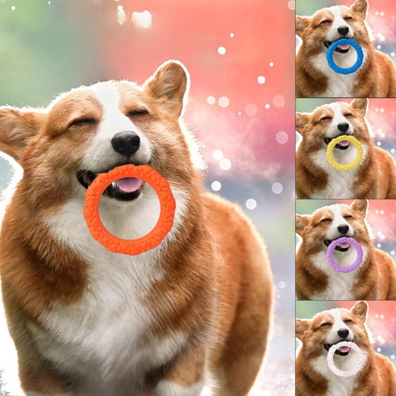 Dog Chew Ring Toy,Bracelet Food Grade Silicone Chew Toys for Small Dogs and Medium Dog,Ring Toys Flying Discs,Puppy Nipping Solution Toys,For Training, Fetching,Teeth Cleaning