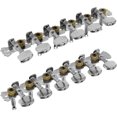 thumbnail image 3 of Yootones Clavijas de afinación de metal para guitarra de 12 cuerdas Clavijas de afinación Afinadores 6R6L 1:14 Compatible con guitarras acústicas de 12 cuerdas Cromadas, 3 of 5