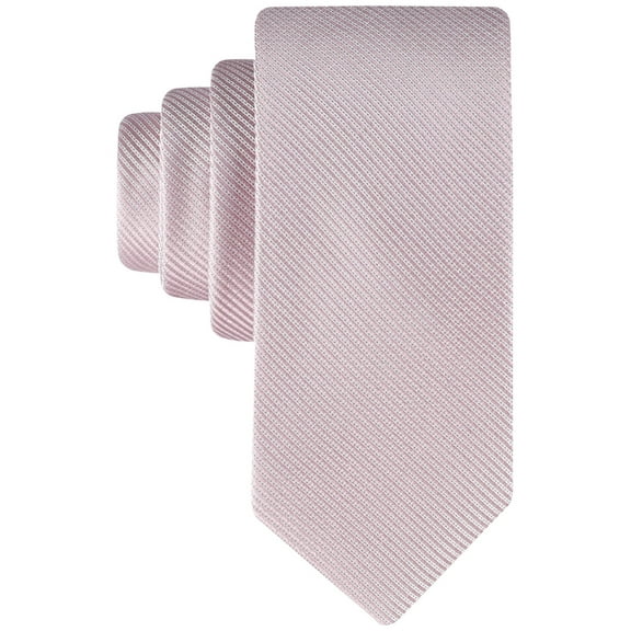 Calvin Klein Mens Regular fit Tie Necktie One Size Light Pink Striped