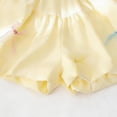 thumbnail image 3 of CYRBOKO Girls Shorts, Gift Casual Bow Elastic Waist Summer Shorts Yellow Size 5-6 T, 3 of 5