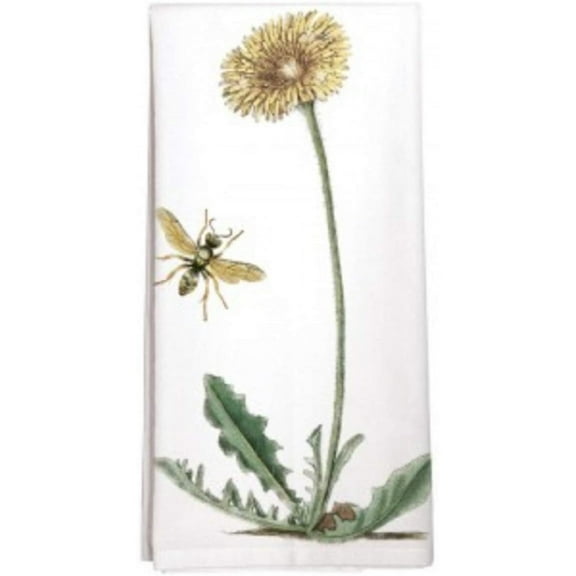 Montgomery Street Dandelion with Bumble Bee Flour Sack Towel