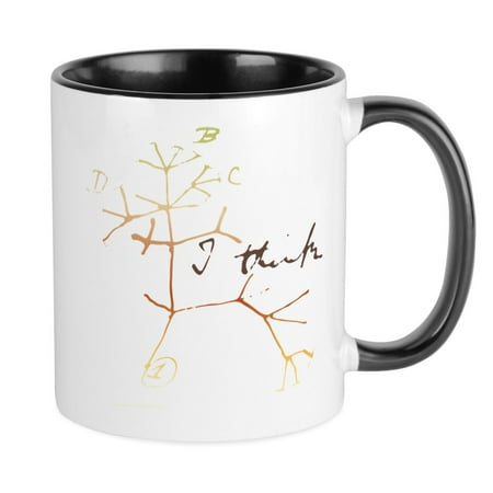 

CafePress - Darwins Tree Of Life: I Think Mugs - Ceramic Coffee Tea Novelty Mug Cup 11 oz