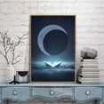 thumbnail image 3 of IDEA4WALL Framed Canvas Wall Art for Living Room, Bedroom Moon with Bright Canvas Prints for Modern Home Decoration Ready to Hang, 3 of 4