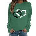 thumbnail image 1 of FAIWAD Women's Long Sleeve Pullover Tops Heart Print Round Neck Tops Spring Loose Plus Size Tunic Tops, 1 of 5