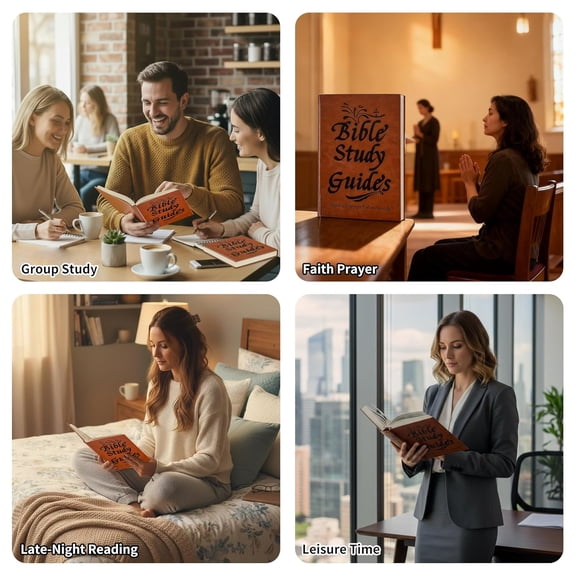 JBEIY 66 Pages Bible Guide Study Book - 8.39" x 5.9" Christian Bible Study Journal Notebook - A Guide to Deepen Your Faith and Knowledge - Christmas Thanksgiving Mother's Day Gifts for Women Lady