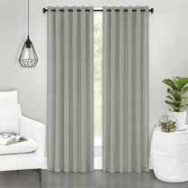 Achim Bedford Front Tab Light Filtering Curtain Panel, Grey, 42" x 84"