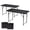 Black tabletop + black spray plastic, variant on Mteryoing 4ft Adjustable Height Folding Table Set of 2, HDPE Portable Camping Table with Carry Handle for Picnic Party BBQ Indoor Outdoor, White/Black