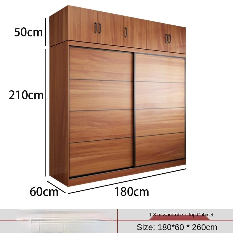 Sliding door wardrobe sliding door wooden wardrobe assembly bedroom household locker