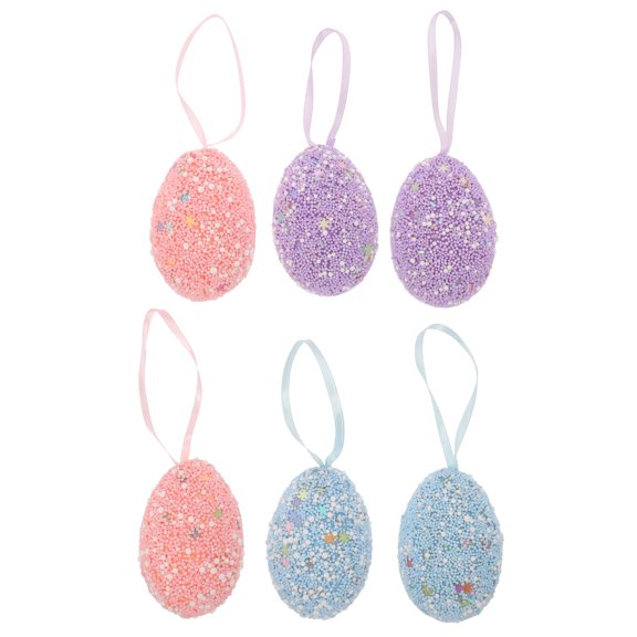 Healifty 6-Pack Foam Easter Hanging Ornaments Lightweight Decorations for Spring Festival and Holiday Home Decor