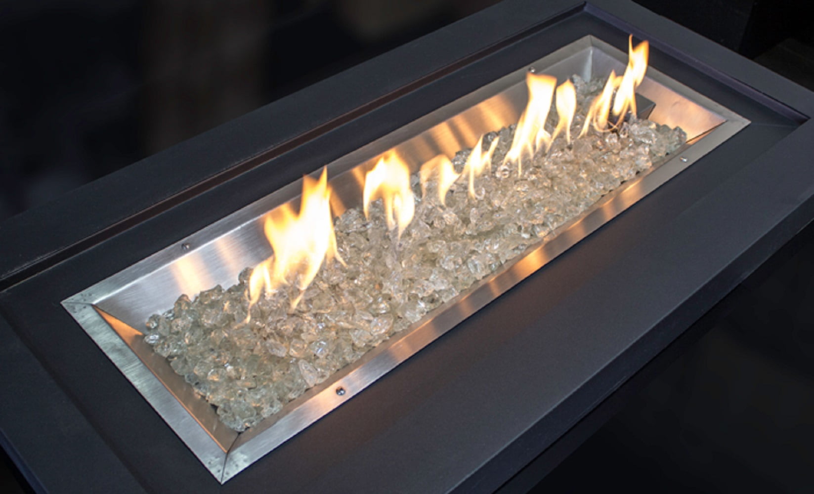 Details about   10 Lbs Fire Pit White Ice Crystals Glass Rocks For Outdoor Fireplace Reflective 