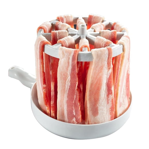 Microwave Bacon Cooker Quick Cooking Rack Grease Collector Kitchen Gadget