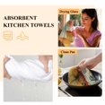 thumbnail image 6 of Floral Orange Kitchen Towel Dish Cloths Set of 3, Microfiber Soft Kitchen Hand Towels, Multicolor Striped Decadent Botanical Flower Absorbent Quick Drying Dishcloths 18 x 28 Inches, 6 of 8