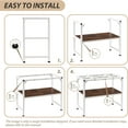 thumbnail image 6 of 10-20 Gallon Fish Tank Stand, Metal Aquarium Stand with Adjustable Non-Slip Foot and Wooden Shelf, Reptile Tank Stand Easy to Assemble for Home Office, Firm and Steady(Tank not Included), 6 of 7