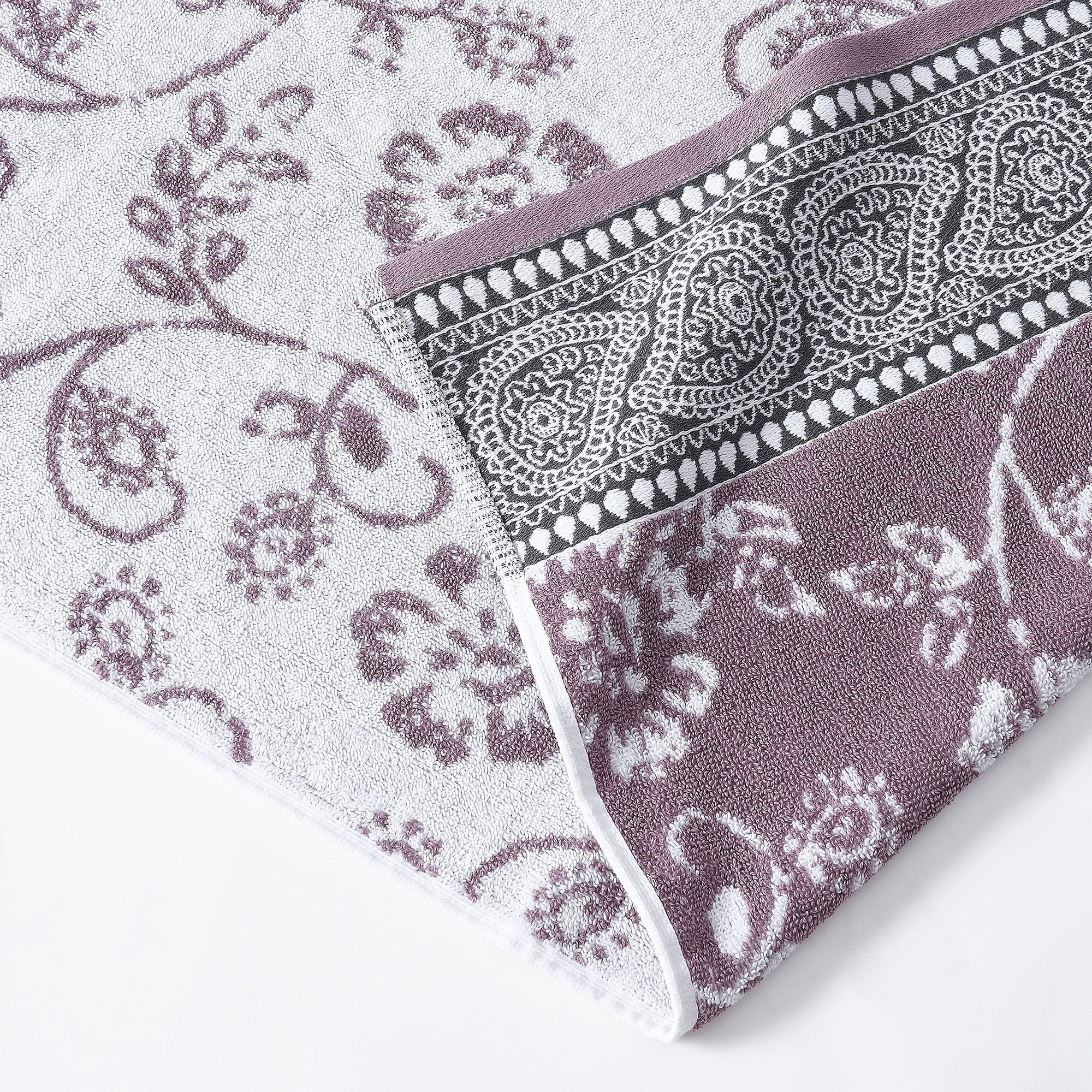 Modern Threads Ophelia 6-Piece Cotton Adult Bath Towel Set, Purple